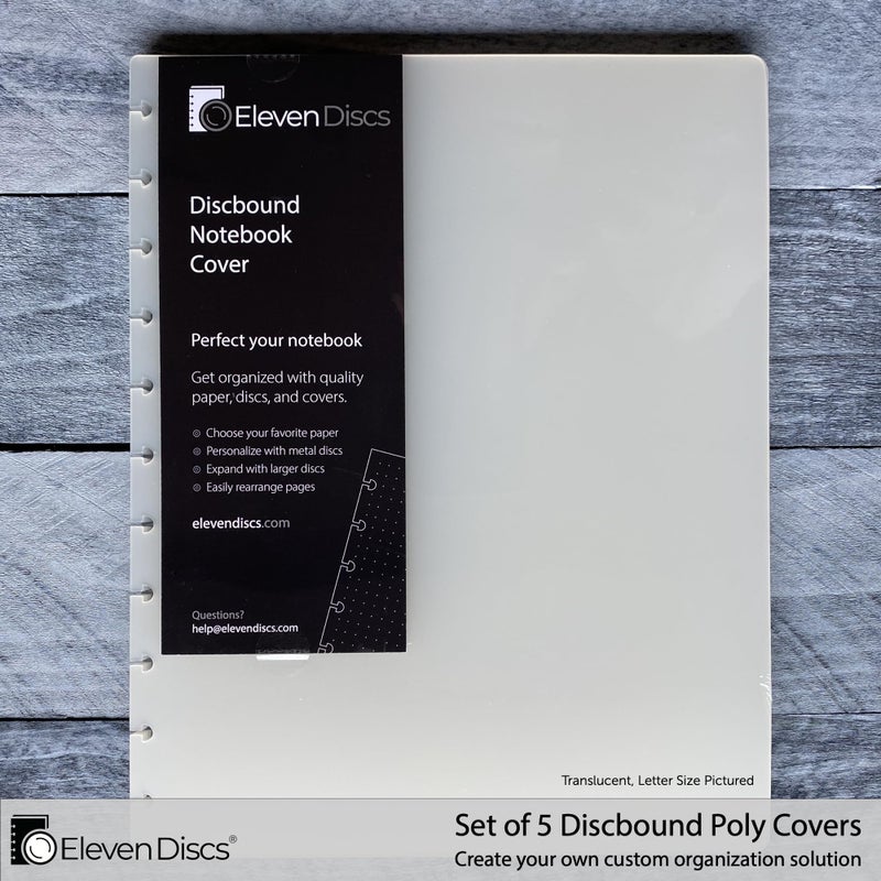 Eleven Discs Junior Size Translucent/Clear Discbound Notebook Poly Covers, Compatible with Circa, Arc, and TUL (Set of 5) - Image 3